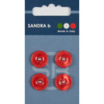 Unigekleurde knopen 2 gaats 15 mm | Sandra Ab